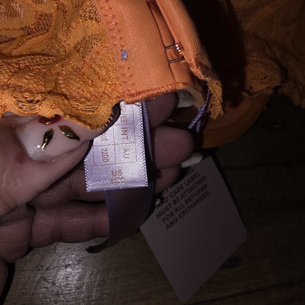 Savage X Fenty Orange Lace Bra